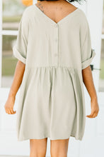 Load image into Gallery viewer, Draw You In Sage Green Babydoll Dress