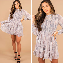 Load image into Gallery viewer, Loud Love Blush Pink Smocked Snake Dress