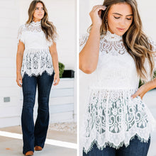 Load image into Gallery viewer, Feeling The Romance Ivory White Lace Top