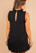 Load image into Gallery viewer, Proceed With Caution Black Shift Dress