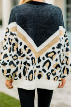 Load image into Gallery viewer, Keep Your Cool Black Leopard Sweater