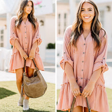 Load image into Gallery viewer, In A Dream Ginger Orange Button Down Dress