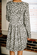 Load image into Gallery viewer, On Your Side Gray Leopard Dress