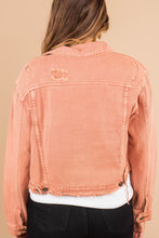 Load image into Gallery viewer, Make An Appearance Clay Orange Denim Jacket