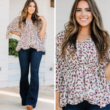 Load image into Gallery viewer, Vision Is Clear Taupe Brown Floral Top
