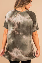 Load image into Gallery viewer, Just The Best Olive Green Tie Dye Top