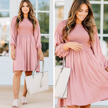 Load image into Gallery viewer, New Adventures Mauve Pink Smocked Dress