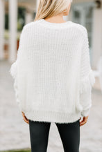 Load image into Gallery viewer, Do Your Best Off White Fringe Sweater