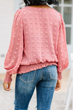 Load image into Gallery viewer, Love Is In The Air Brick Red Swiss Dot Top