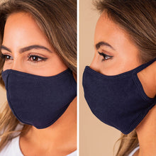 Load image into Gallery viewer, Common Goals Navy Blue Washable Face Mask