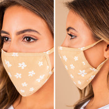 Load image into Gallery viewer, Here For You Taupe Brown Floral Washable Face Mask
