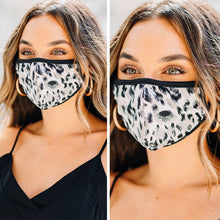 Load image into Gallery viewer, Thinking Of You Gray Leopard Washable Face Mask