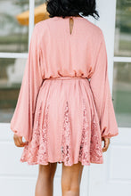 Load image into Gallery viewer, Feel The Joy Dusty Pink Swiss Dot Dress