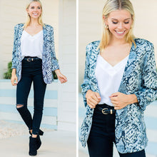 Load image into Gallery viewer, Going Forward Gray Snake Blazer