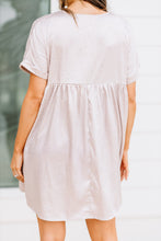 Load image into Gallery viewer, Always In Your Heart Cream White Satin Leopard Dress