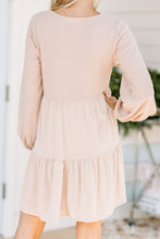 Load image into Gallery viewer, It's A Wonder Taupe Brown Waffle Dress