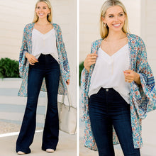 Load image into Gallery viewer, On The Move Stone White Floral Kimono