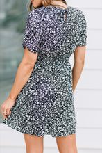 Load image into Gallery viewer, Keep You Safe Black Ditsy Floral Dress