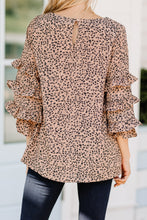 Load image into Gallery viewer, Stay Involved Salmon Pink Ditsy Floral Top