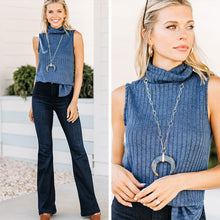 Load image into Gallery viewer, Who You Can Be Navy Blue Sleeveless Sweater