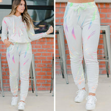 Load image into Gallery viewer, Nothing But Love White Tie Dye Joggers
