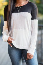 Load image into Gallery viewer, Casual Cuteness Black Colorblock Top