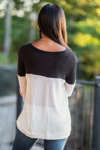 Load image into Gallery viewer, Casual Cuteness Black Colorblock Top