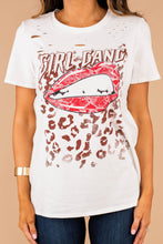Load image into Gallery viewer, Girl Gang Ivory White Leopard Graphic Tee