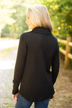 Load image into Gallery viewer, Need You Around Black Waffle Cowl Neck Sweater