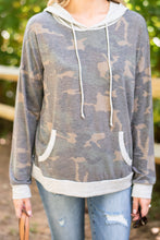 Load image into Gallery viewer, Hold The Phone Green Camo Hoodie