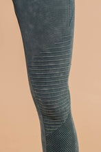 Load image into Gallery viewer, Lazy Days Army Green Moto Leggings