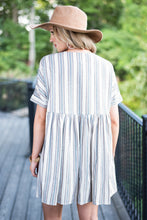 Load image into Gallery viewer, Find Your Own Happy Ivory White Striped Dress