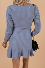 Load image into Gallery viewer, Your First Love Midnight Blue Ribbed Dress