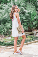 Load image into Gallery viewer, Let's Get Festive Off White Shift Dress