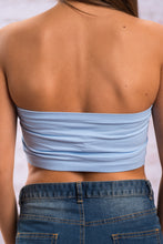 Load image into Gallery viewer, Just That Easy Serenity Blue Bandeau Top
