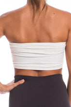Load image into Gallery viewer, Just That Easy Ivory White Bandeau Top
