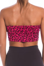 Load image into Gallery viewer, Just That Easy Pink Leopard Bandeau Top

