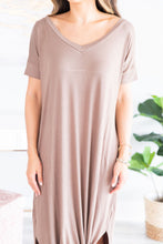 Load image into Gallery viewer, Trust The Plan Light Mocha Brown Maxi Dress

