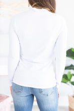 Load image into Gallery viewer, Follow My Lead White Mock Neck Top
