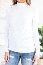 Load image into Gallery viewer, Follow My Lead White Mock Neck Top
