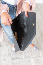 Load image into Gallery viewer, Let's Meet Black Envelope Purse

