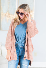 Load image into Gallery viewer, Created Comfort Blush Pink Chenille Cardigan
