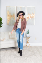 Load image into Gallery viewer, Do What You Like Eggplant Purple Corduroy Jacket
