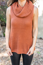 Load image into Gallery viewer, Against The Crowd Rust Cowl Neck Sweater
