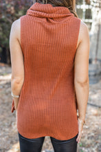 Load image into Gallery viewer, Against The Crowd Rust Cowl Neck Sweater
