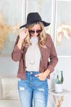 Load image into Gallery viewer, Do What You Like Eggplant Purple Corduroy Jacket
