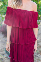 Load image into Gallery viewer, Got The Best Of Me Burgundy Red Off The Shoulder Midi Dress
