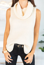 Load image into Gallery viewer, Against The Crowd Cream Cowl Neck Sweater
