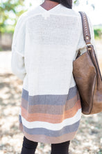 Load image into Gallery viewer, What They Say Ivory Multicolored Striped Cardigan
