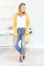 Load image into Gallery viewer, Tell Somebody Light Mustard Yellow Popcorn Cardigan
